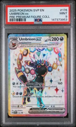 UMBREON EX #176 BLACK STAR PROMO 2025 POKEMON SVP EN PRISMATIC FIGURE COLLECTION - Image 1