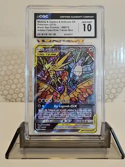 Moltres Zapados Articuno GX Tag Team Promo SM210 CGC MINT 10 Pokemon TCG 2019 - Image 1