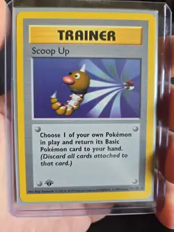 Pokemon Base Set 1st Edition Shadowless Scoop Up 78/102 Rare 1999 LP - Image 1