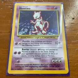 Pokemon TCG Mewtwo Base Set 10/102 Holo Unlimited Holo Rare - Image 3