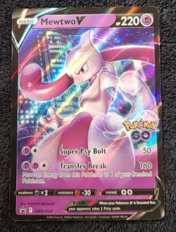 Mewtwo SWSH223 Black Star Promos GO Stamped Ultra Rare Holo Pokemon TCG 2022 NM - Image 1