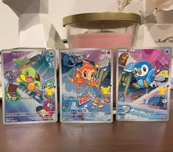 Pokemon TCG 2026 First Partner Illustration Set Piplup Chimchar Turtwig Promo - Image 1