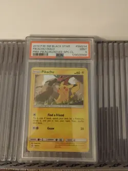 Pikachu SM234 X2 PSA 8 + PSA 9 Pokemon Black Star Holo - Image 3