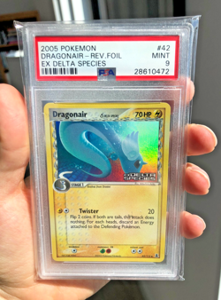 POKEMON EX DELTA SPECIES #42 DRAGONAIR-REVERSE FOIL PSA 9 - Image 1