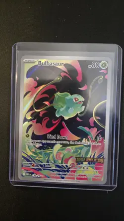Pokemon TCG Bulbasaur 133/132 Mega Evolution Illustration Rare Holo Stamped - Image 1