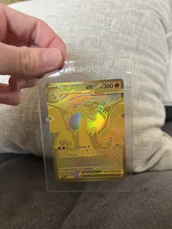 Gold Mega Charizard EX 130/094 - Pokemon Phantasmal Flames NM TO MINT - Image 1