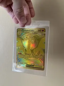 Gold Mega Charizard EX 130/094 - Pokemon Phantasmal Flames NM TO MINT - Image 2