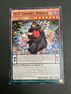 D/D Savant Nikola TDIL-EN011 Yu-Gi-Oh! Light Play 1st Edition - Image 1