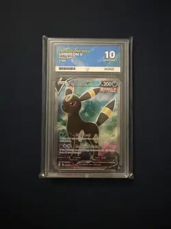 Pokemon TCG Evolving Skies Umbreon v 188/203 ACE 10 Full Art - Image 1