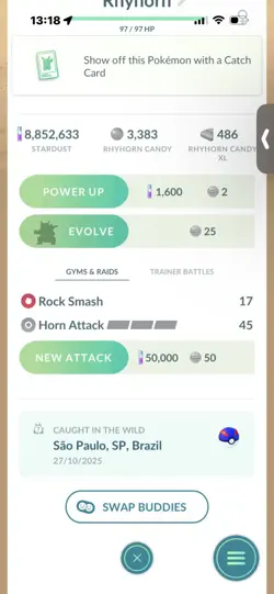 Pokemon Go Shiny Rhyhorn ( XXL) - Image 2