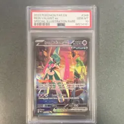 Pokemon Iron Valiant ex Paradox Rift Special Illustration Rare 249/182 PSA 10 - Image 1