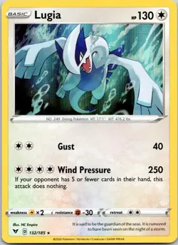 Lugia 132/185 Holo Vivid Voltage Pokemon Holo Near Mint - Image 1