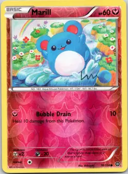 Marill 76/114 Steam Siege Pokemon Reverse Holo Near Mint - Image 1