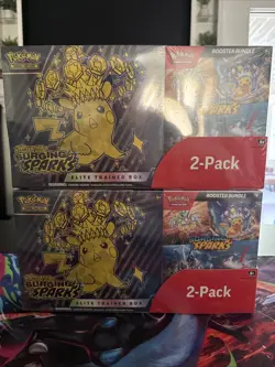 Pokemon Surging Sparks Elite Trainer Box/Booster Bundle Costco 2-Pack (Lot Of 2) - Image 1