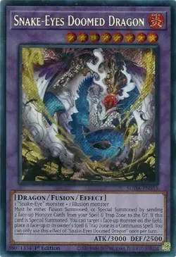 Yu-Gi-Oh! Snake-Eyes Doomed Dragon SUDA-EN035 Supreme Darkness 1st Edition NM - Image 1