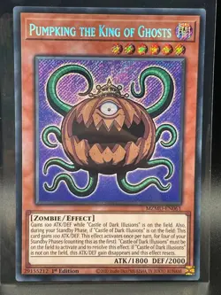 Yu-Gi-Oh! - Maze of Muertos - Pumpking The King Of Ghosts MZMU-EN061 Secret Rare - Image 1