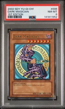 Yu-Gi-Oh! Dark Magician SDY-006 1st Edition PSA 8 (BGS) Yugioh - Image 1