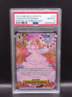 PSA 10 Charlotte Pudding OP08 #112 Special Alternate Art SP One Piece EN Waifu - Image 1