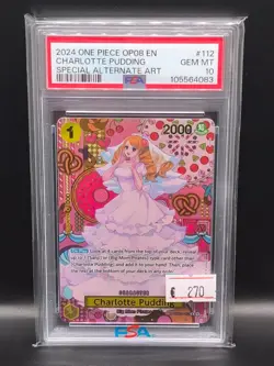 PSA 10 Charlotte Pudding OP08 #112 Special Alternate Art SP One Piece EN Waifu - Image 4