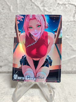 Sakura Trading Card Waifu Goddess Story Anime Girl holo Karte Manga Full Art - Image 1