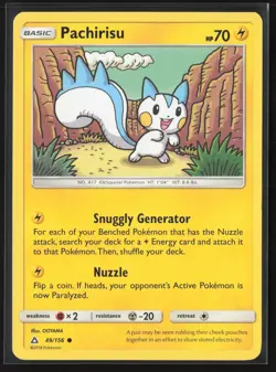 Pachirisu Common SM - Ultra Prism 49/156 LP Pokemon Card - Image 1