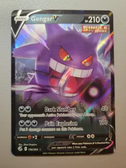 Pokemon TCG Fusion Strike Gengar v Holo Ultra Rare Card 156/264 - Image 1