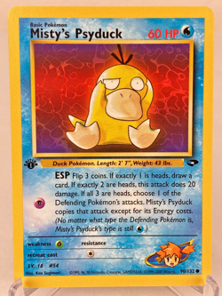 Misty's Psyduck 90/132 Gym Challenge WOTC Pokemon Card 1st Edition - NM / LP - Image 1