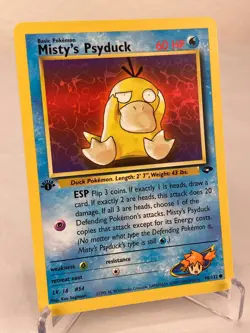 Misty's Psyduck 90/132 Gym Challenge WOTC Pokemon Card 1st Edition - NM / LP - Image 2