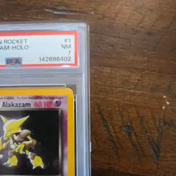 2000 Pokemon TCG Dark Alakazam Holo Rare Card #1/82 PSA 7 Near Mint - Image 3