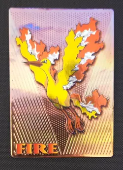 Moltres Meiji 1999 Embossed Promo Get Card Vintage Fire Pokemon Japanese Card - Image 1