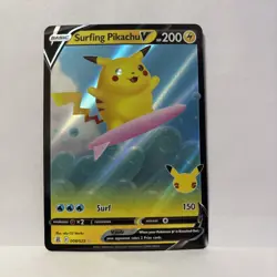 Surfing Pikachu V 008/025 Celebrations Pokemon Card - Image 1