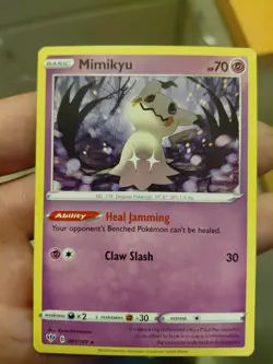 Mimikyu RARE card 081/189 SWSH Darkness Ablaze 2020 Disguise Pokemon TCG - Image 1