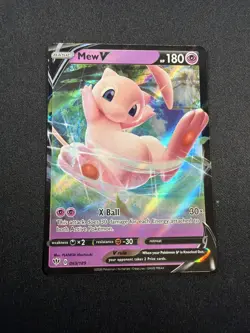 Pokemon Card Mew V 069/189 Ultra Rare Sword Shield Darkness Ablaze Singles LP - Image 1