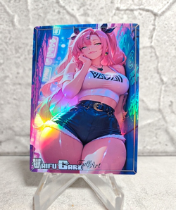Nicole ZZZ Trading Card Waifu Goddess Story Anime Girl holo Karte Manga Full Art - Image 1