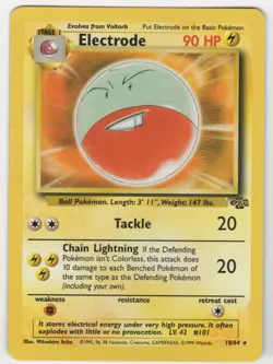Electrode 18/64 Rare LMP Non Holo Pokemon Card HQ Scan - Image 1