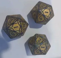 MTG Kaldheim Oversized Spindown • Gold D20 Dice • Magic The Gathering Bundle Die - Image 1