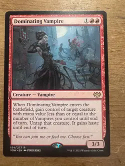 Dominating Vampire Innistrad: Crimson Vow Regular MTG NM - Image 1