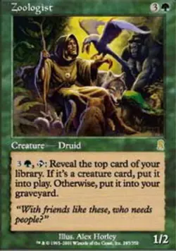 MTG Zoologist - Foil, Odyssey, Heavily Played, English - Image 1