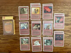 MTG: Vintage ‘94 Revised 95 Red, Black, Green Lot With Mana & Empty Booster Box - Image 2