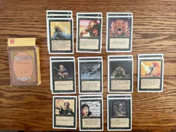 MTG: Vintage ‘94 Revised 95 Red, Black, Green Lot With Mana & Empty Booster Box - Image 3