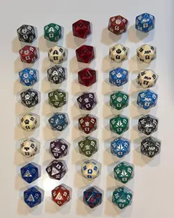 MTG Spindown Dice Lot 60+ D20 – Mixed Colors, Dominaria, Ravnica & More - Image 2