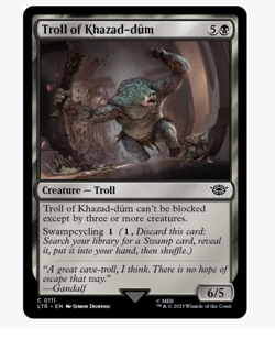 Troll of Khazad-dum Lord of the Rings MTG - Image 1