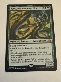 Wizards of the Coast Kura, the Boundless Sky Mythic Green Dragon Kamigawa EN - Image 1
