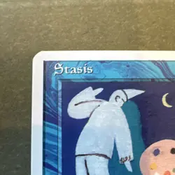 Magic The Gathering Stasis MTG 4th Ed Rare Blue Enchant 1995 Fay Jones - Image 3