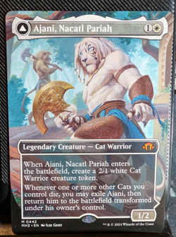 Ajani, Nacatl Pariah (Borderless) - Modern Horizons 3 - Image 1