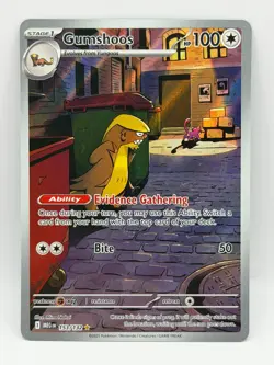 Gumshoos 153/132Mega Evolution NM Illustration Rare Pokemon TCG - Image 1