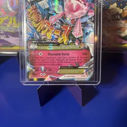 2015 POKEMON MEGA DIANCIE EX HP 190 XY 44 FULL HOLO BLACK STAR PROMO FOIL CARD - Image 2