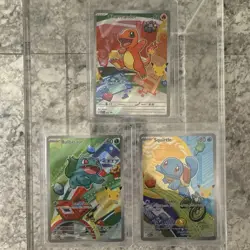 Charmander Bulbasaur Squirtle Pokemon TCG First Partner Illustration Collection - Image 1