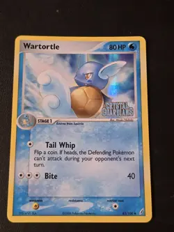 Wartortle 43/100 Reverse Holo Pokemon EX Crystal Guardians - Image 1