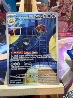 Team Rocket's Orbeetle 198/182 Illustration Rare Destined Rivals Pokemon NM - Image 1